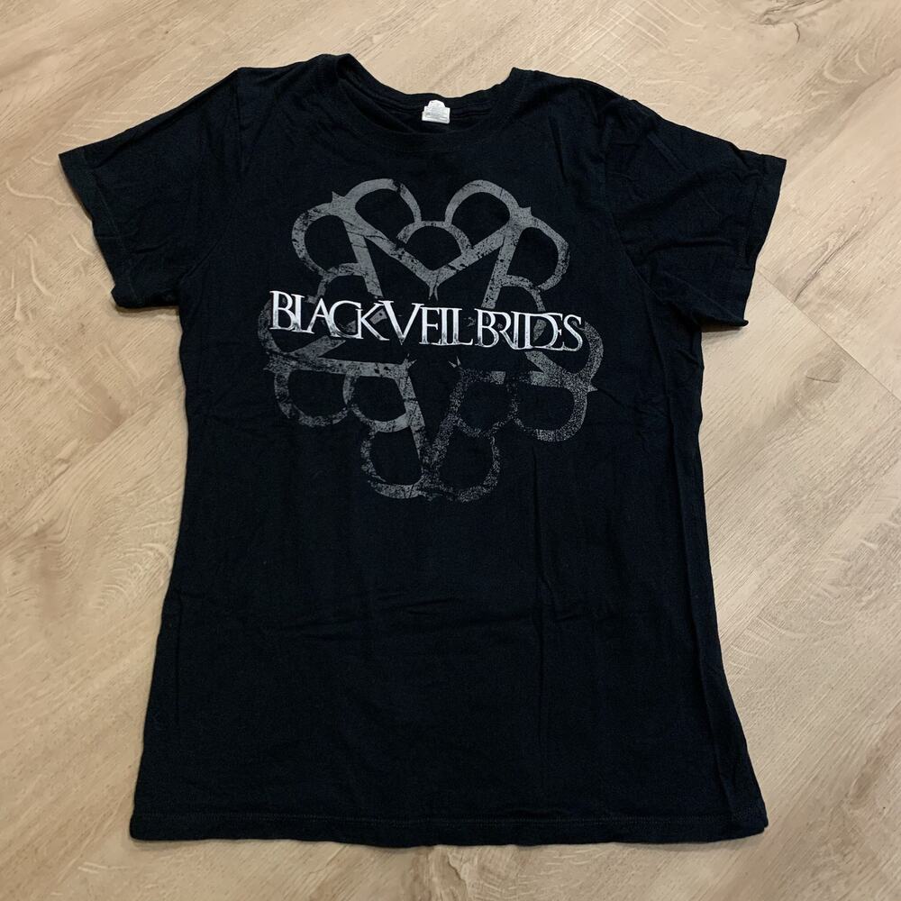Black Veil Brides Logo Band Tee Punk Metal Emo T-Shirt Women's XL Black Goth